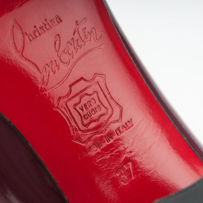 Christian Louboutin Patent Aperto Pumps 37 Wine 6 of 6