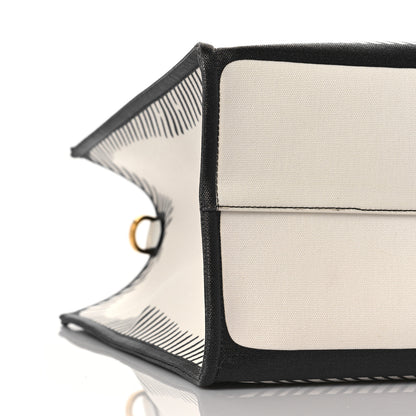 Fendi X JOSHUA VIDES Coated Canvas Stamp Patch Shopping Tote White Black 7 of 8