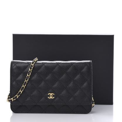 Chanel Caviar Quilted Wallet On Chain WOC Black 11 of 11