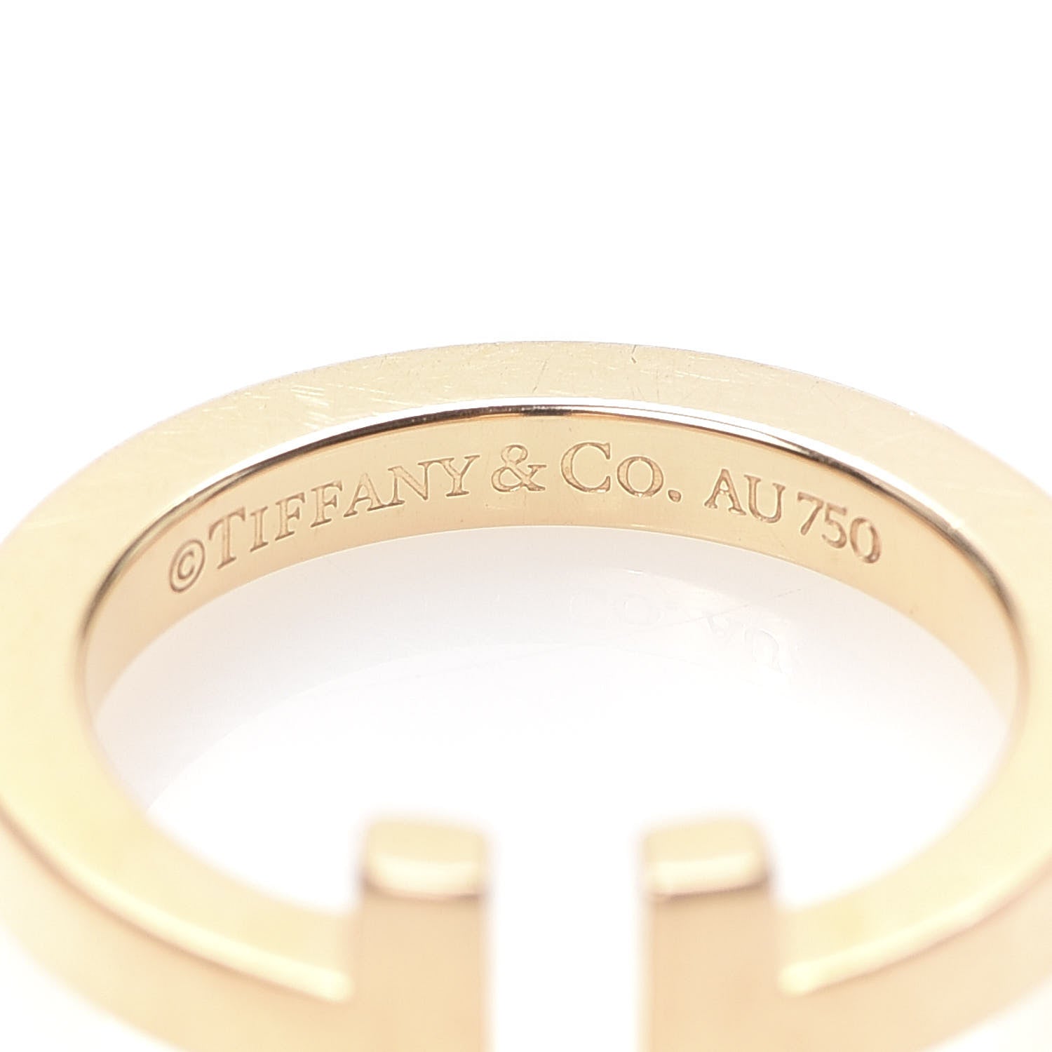 Tiffany 18K Yellow Gold T Square Ring 50 5.25 4 of 5