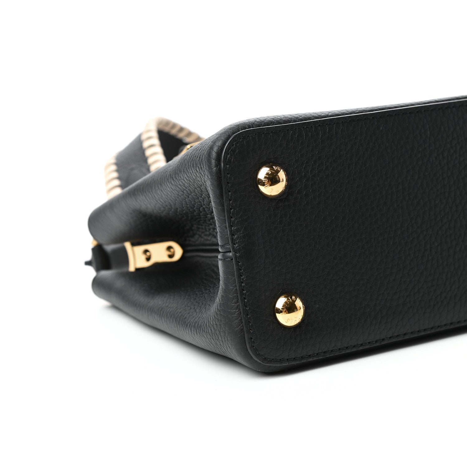 Louis Vuitton Taurillon Crafty Capucines MM Black 7 of 9