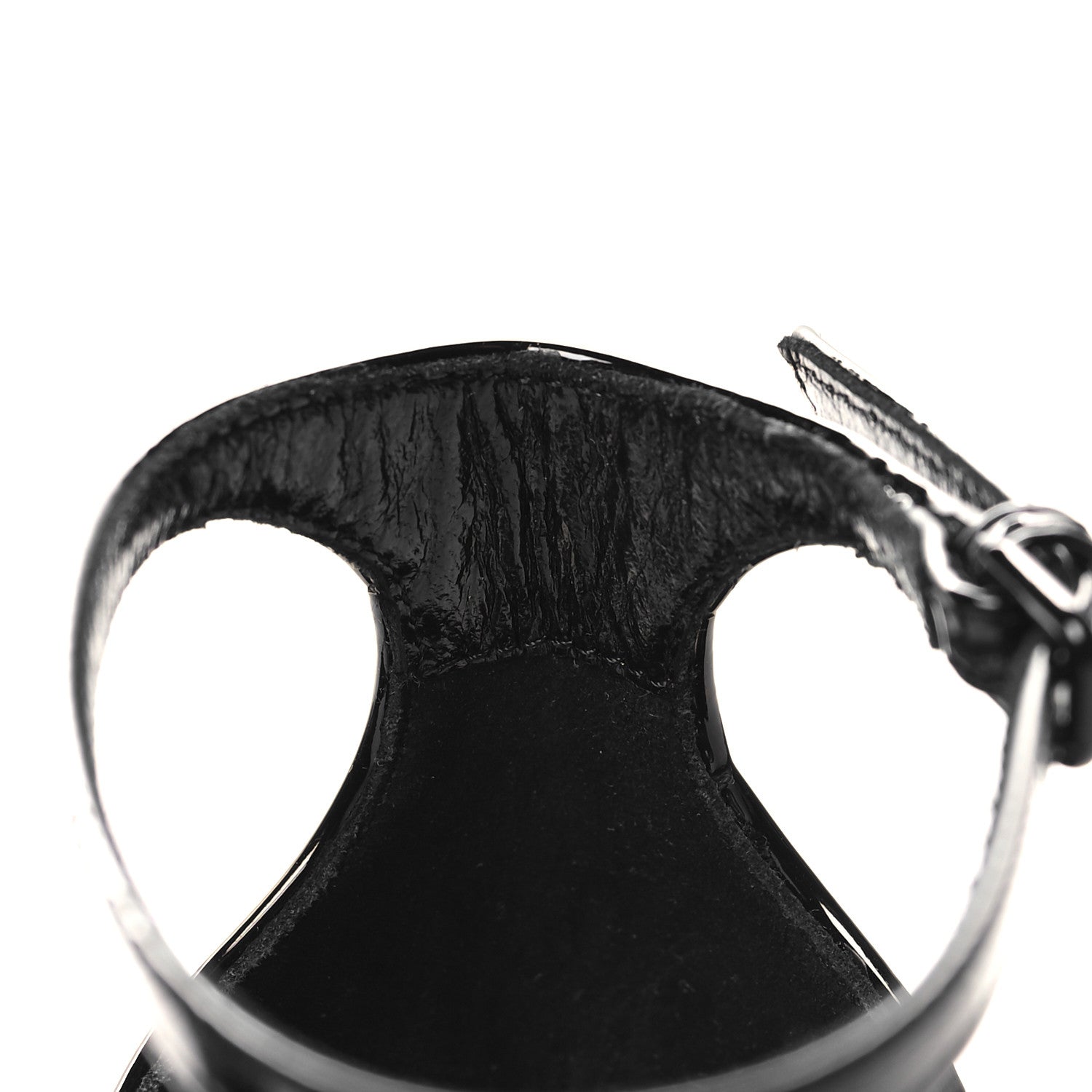 Saint Laurent Patent Calfskin Opyum 85 Sandals 38.5 Black 8 of 9