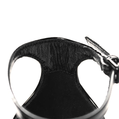 Saint Laurent Patent Calfskin Opyum 85 Sandals 38.5 Black 8 of 9