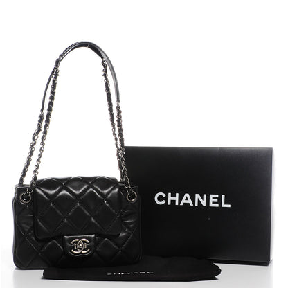 Chanel Lambskin Quilted Medium 3 Accordion Flap Black 5 of 9