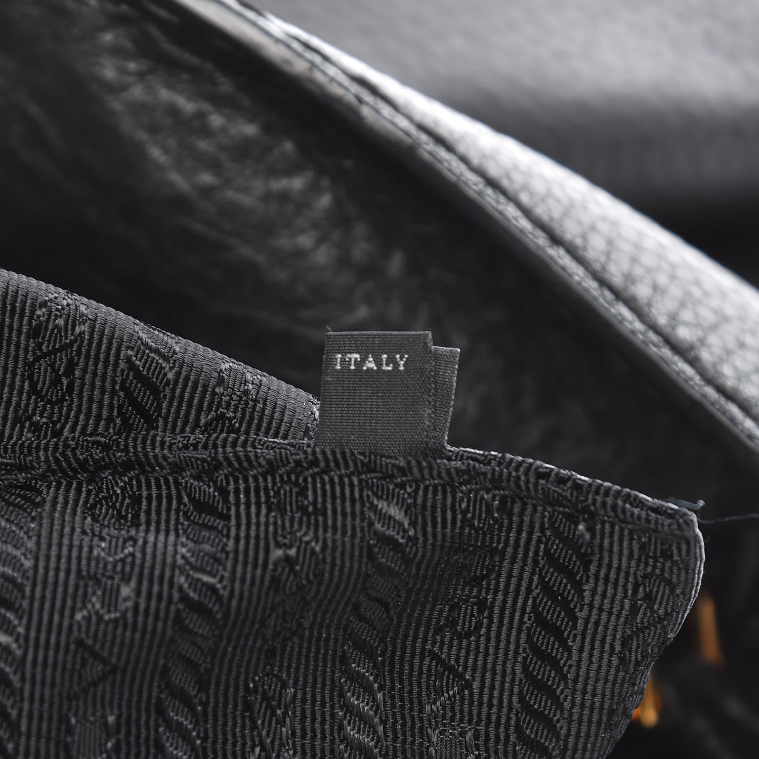 Prada Vitello Daino Logo Hobo Black 7 of 9