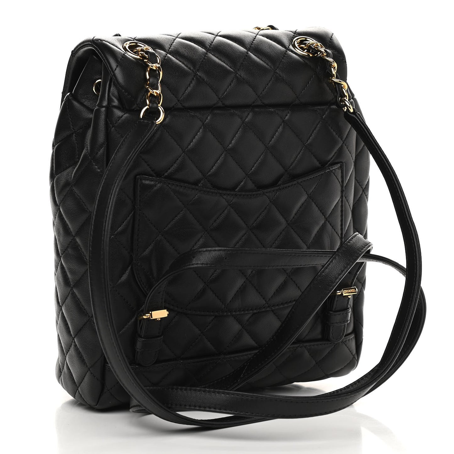 Calfskin Quilted Small Urban Spirit Backpack Black