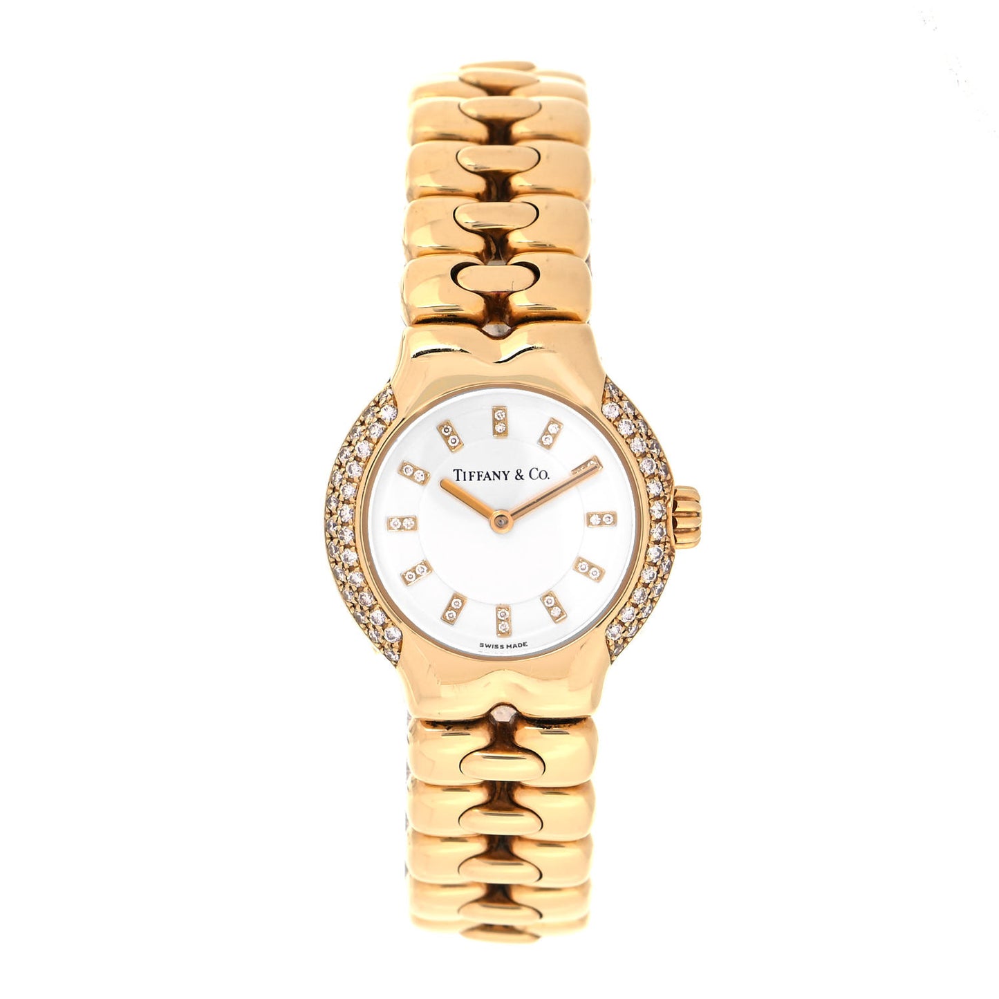 18K Yellow Gold Diamond 24mm Tesoro Quartz Watch