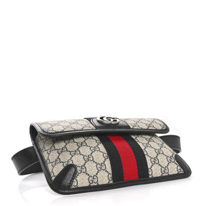 Gucci GG Supreme Monogram Web Small Ophidia Belt Bag 90 36 Beige Navy 4 of 11