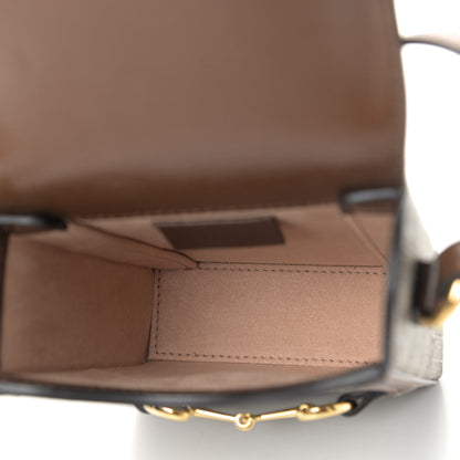 Gucci GG Supreme Monogram Mini Horsebit 1955 Crossbody Bag Beige Brown Sugar 4 of 4