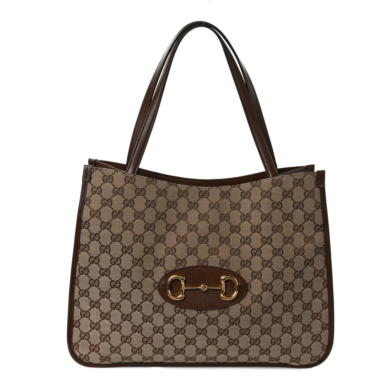 Gucci Monogram Horsebit 1955 Tote Bag Beige Brown Sugar 1 of 11