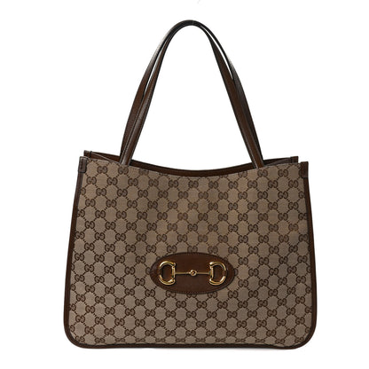 Gucci Monogram Horsebit 1955 Tote Bag Beige Brown Sugar 1 of 11