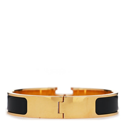 Hermes Enamel Narrow Clic Clac H Bracelet PM Black 2 of 4