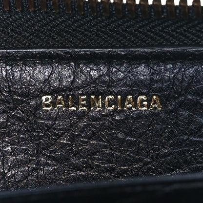 Balenciaga Agneau Arena Graffiti All Over Classic Hardware Continental Zip Around Wallet Black Bleu Violet 5 of 8