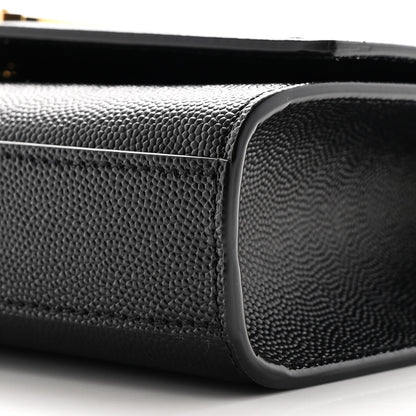 Saint Laurent Grain De Poudre Small Classic Monogram Kate Satchel Black 10 of 10