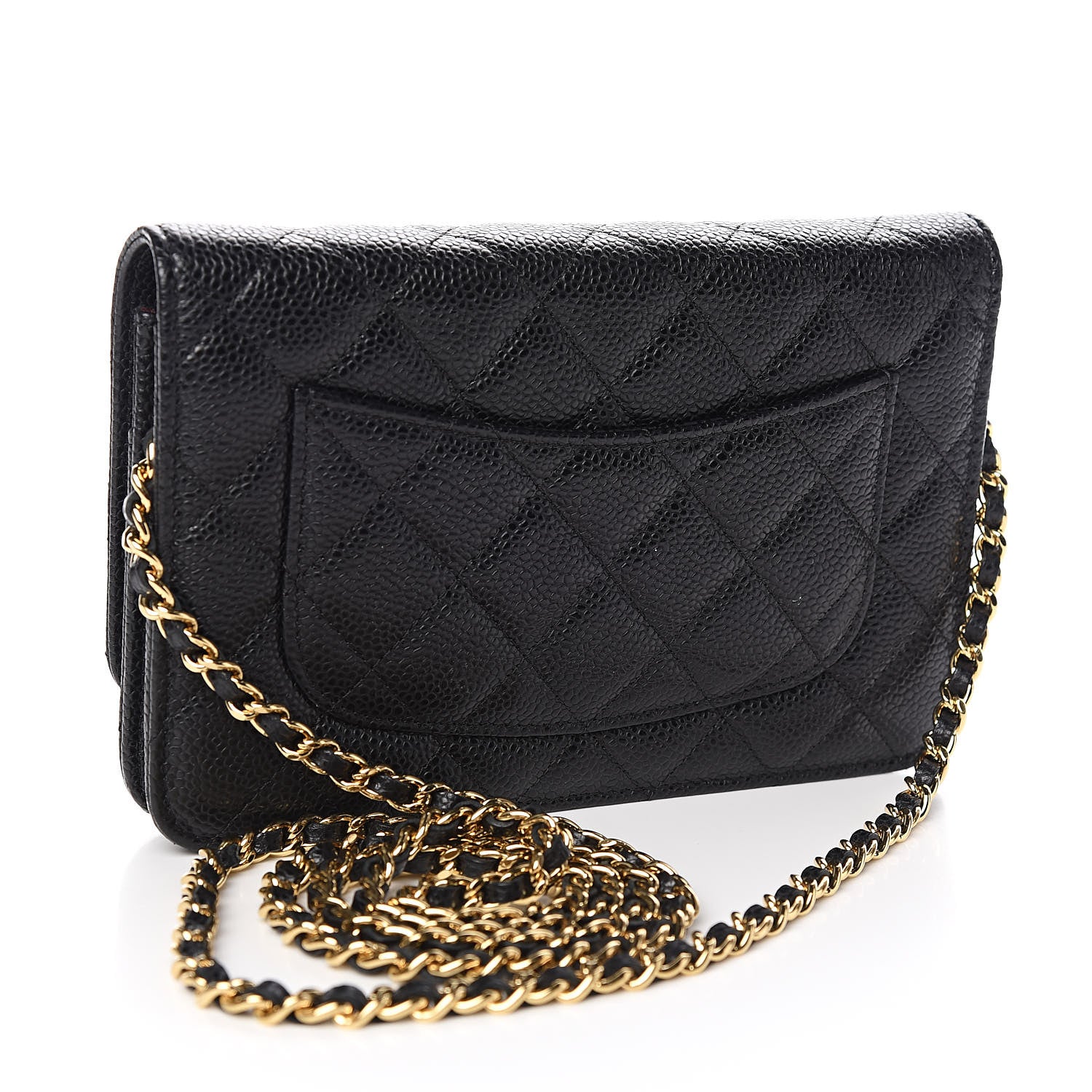Chanel Caviar Quilted Wallet On Chain WOC Black 3 of 12