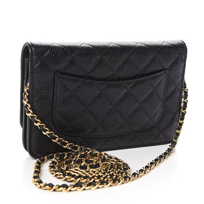 Chanel Caviar Quilted Wallet On Chain WOC Black 3 of 12