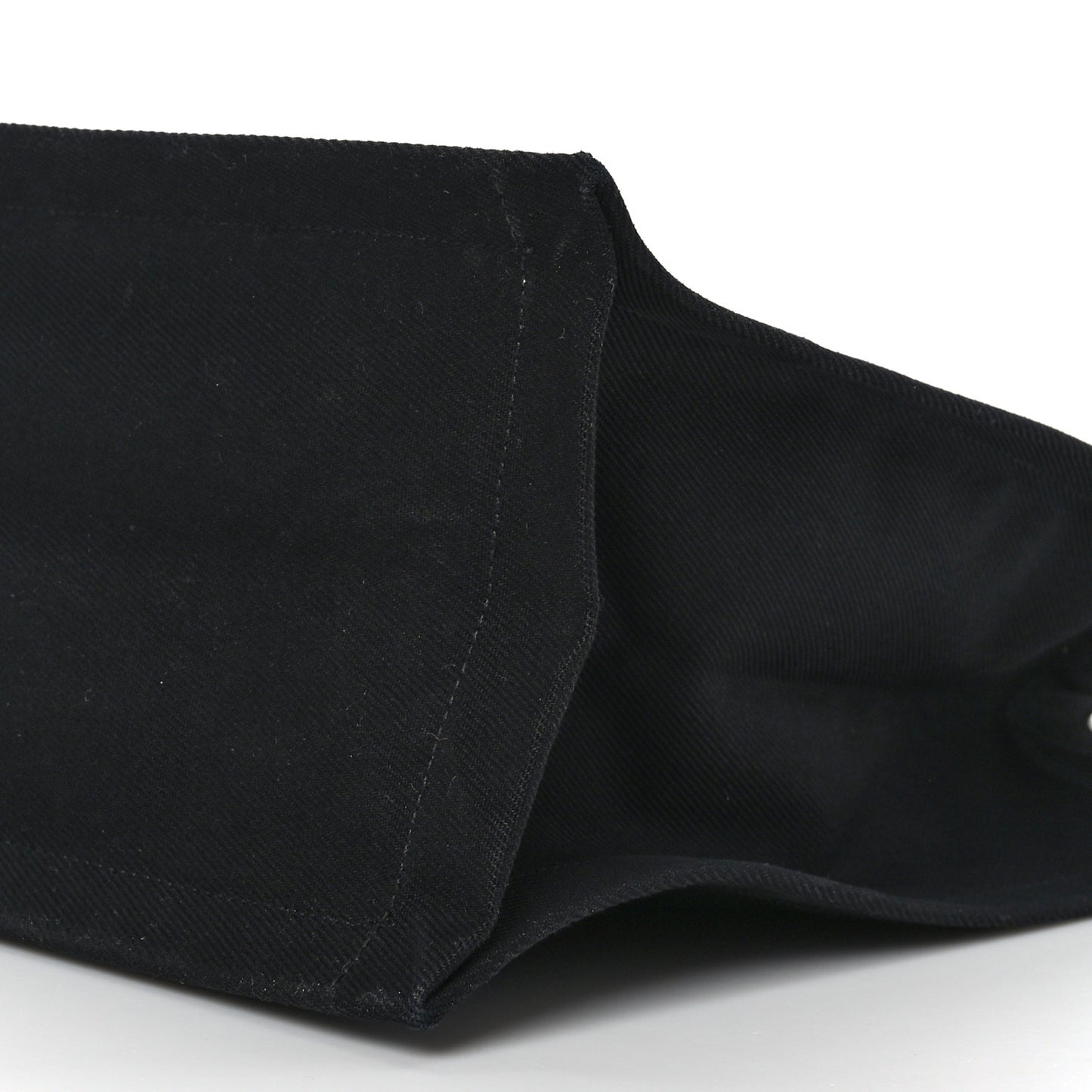 Linen Calfskin Rive Gauche Tote Black