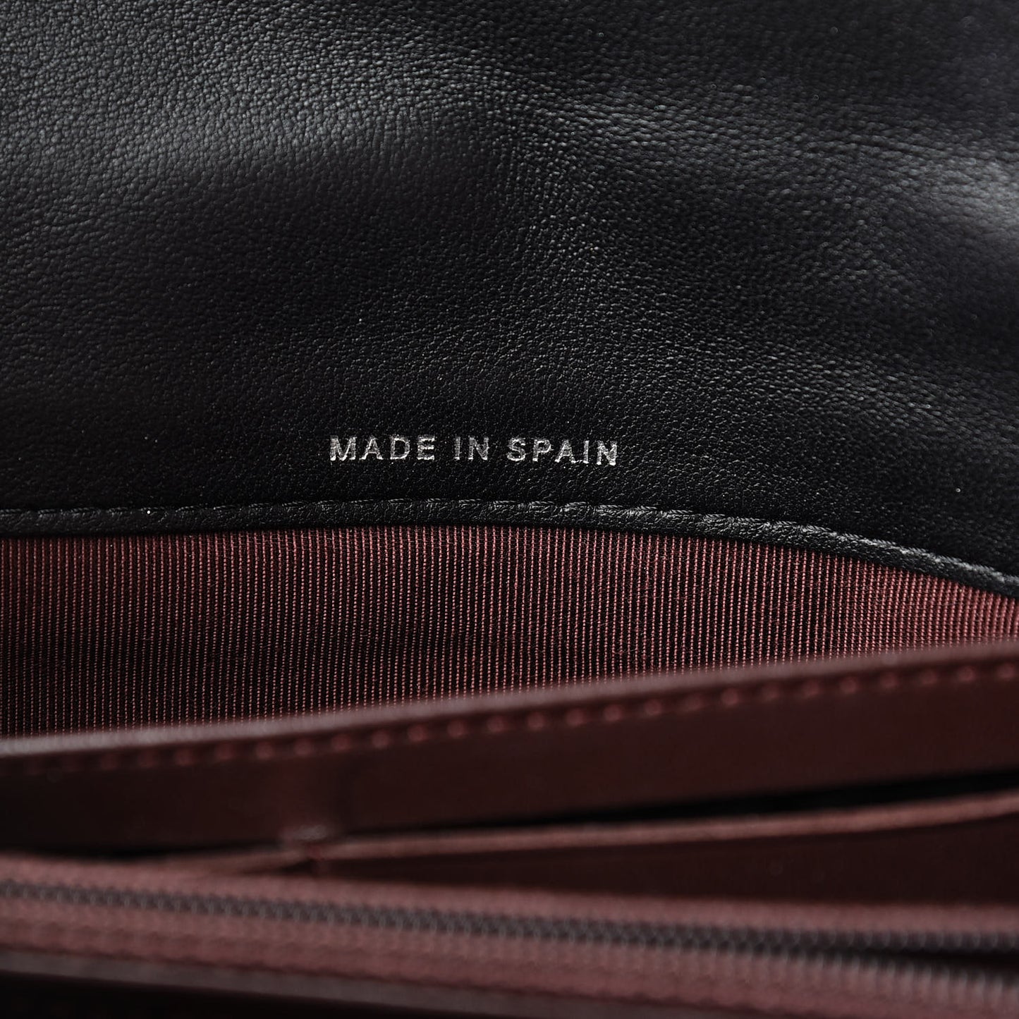 Lambskin Quilted Large Gusset Flap Wallet Black