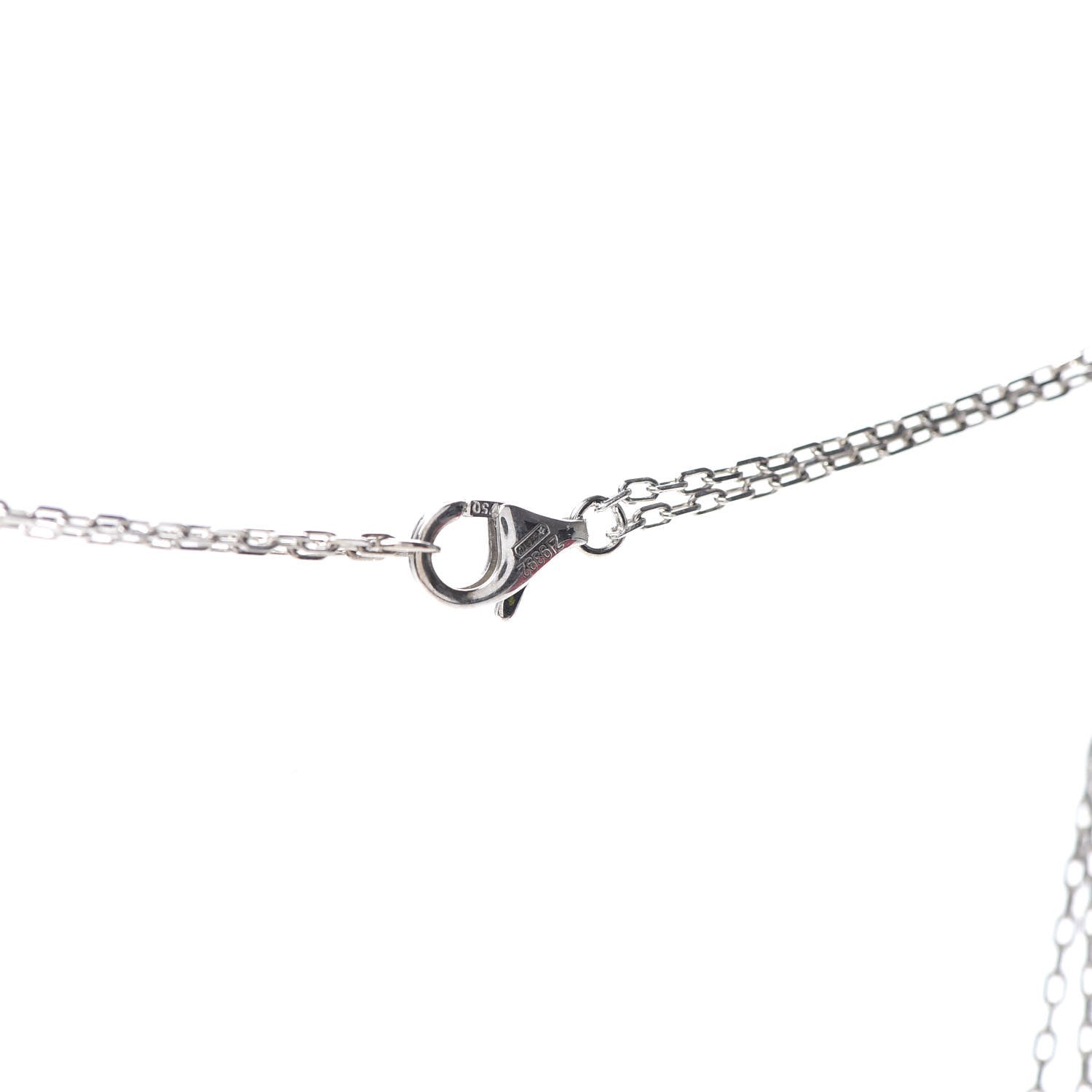 Cartier 18K White Gold 2 Diamond LOVE Necklace 5 of 7