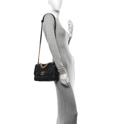Chanel Lambskin Quilted Medium Chanel 19 Flap Black 2 of 10