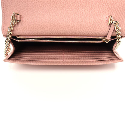 Gucci Dollar Calfskin Interlocking G Chain Wallet Soft Pink 5 of 10