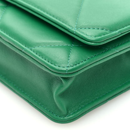 Chanel Lambskin Quilted Chanel 19 Wallet On Chain WOC Green 10 of 10