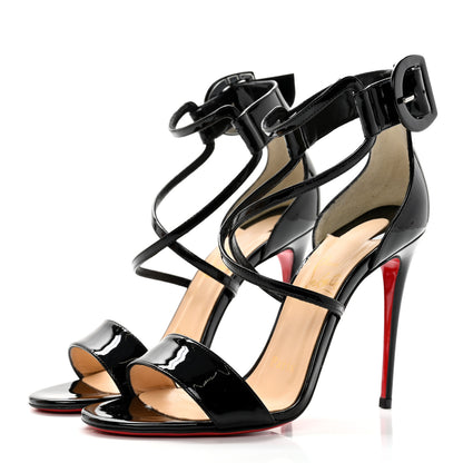 Christian Louboutin Patent Choca 100 Sandals 36 Black 3 of 9