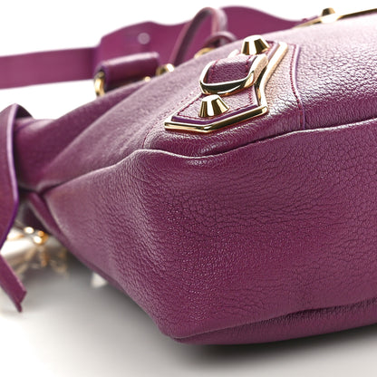 Balenciaga Chevre Gold Metallic Edge Hardware Town Violet Prune 10 of 12