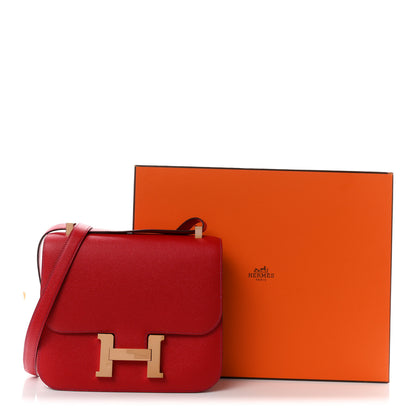 Hermes Epsom Horseshoe Verso Constance 24 Rouge Casaque Anemone 11 of 11