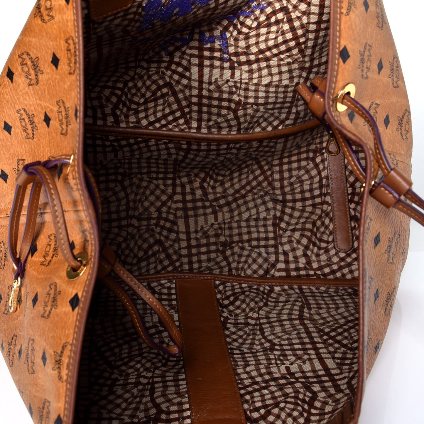 Visetos Large Liz Reversible Shopper Tote Cognac