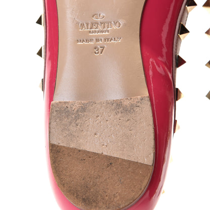 Valentino Garavani Patent Nappa Rockstud Ballerina Flats 37 Framboise Poudre 12 of 15