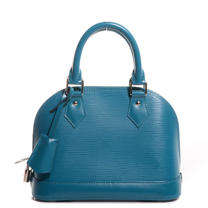 Louis Vuitton Epi Alma BB Cyan 1 of 7