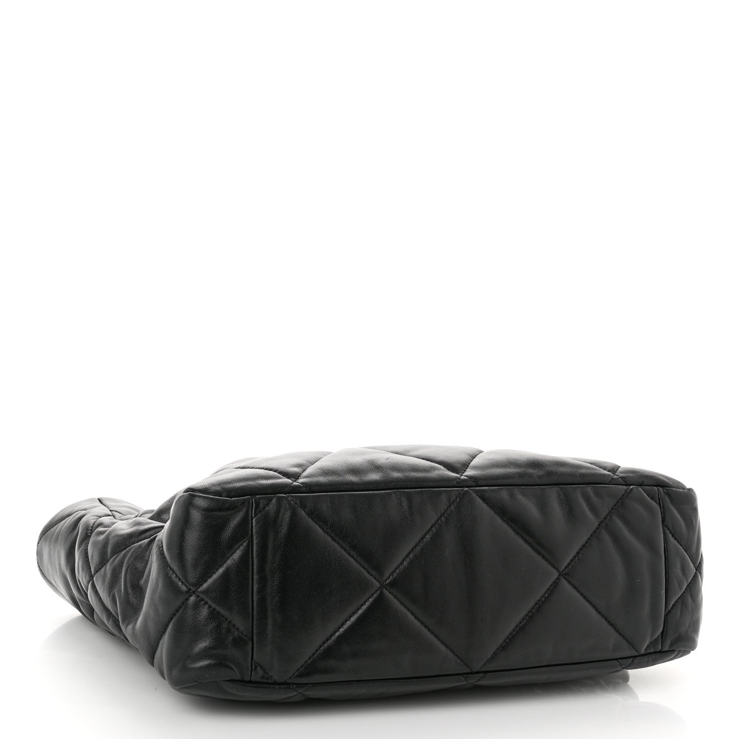 Chanel Lambskin Quilted Chanel 19 East West Shopping Bag Black 4 of 10
