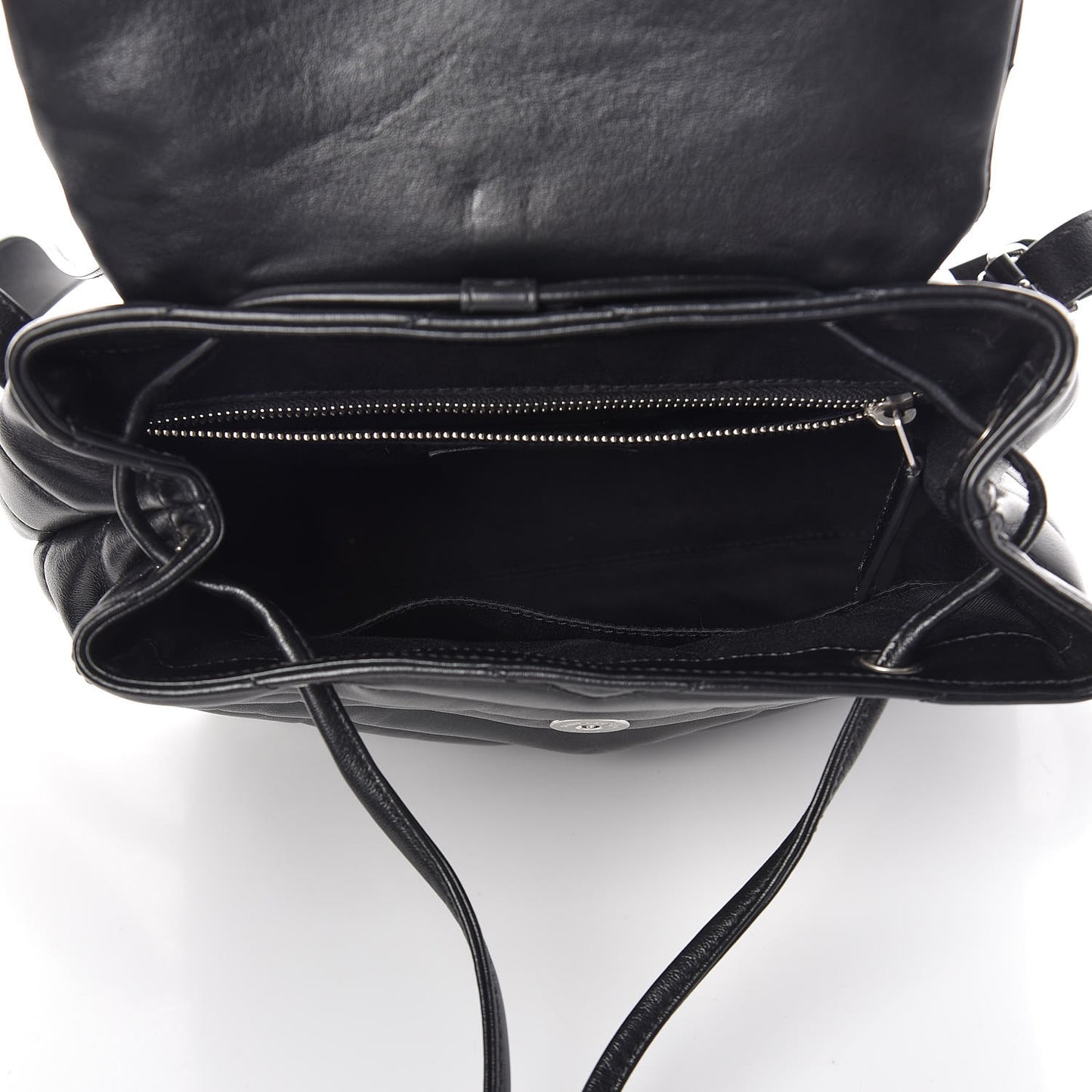 Calfskin Y Quilted Monogram Small Loulou Backpack Black