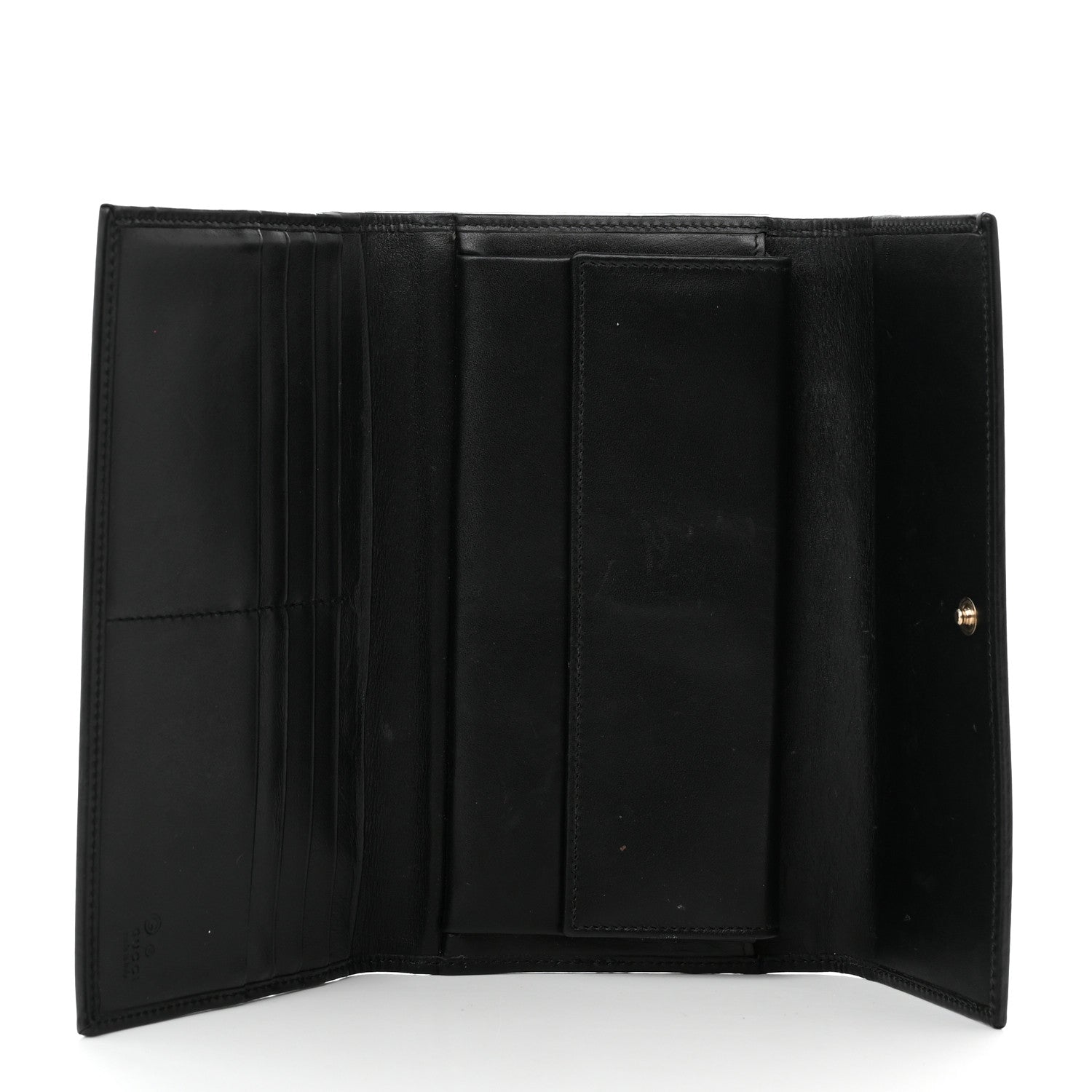 Gucci Monogram Nylon Continental Wallet Black 5 of 7
