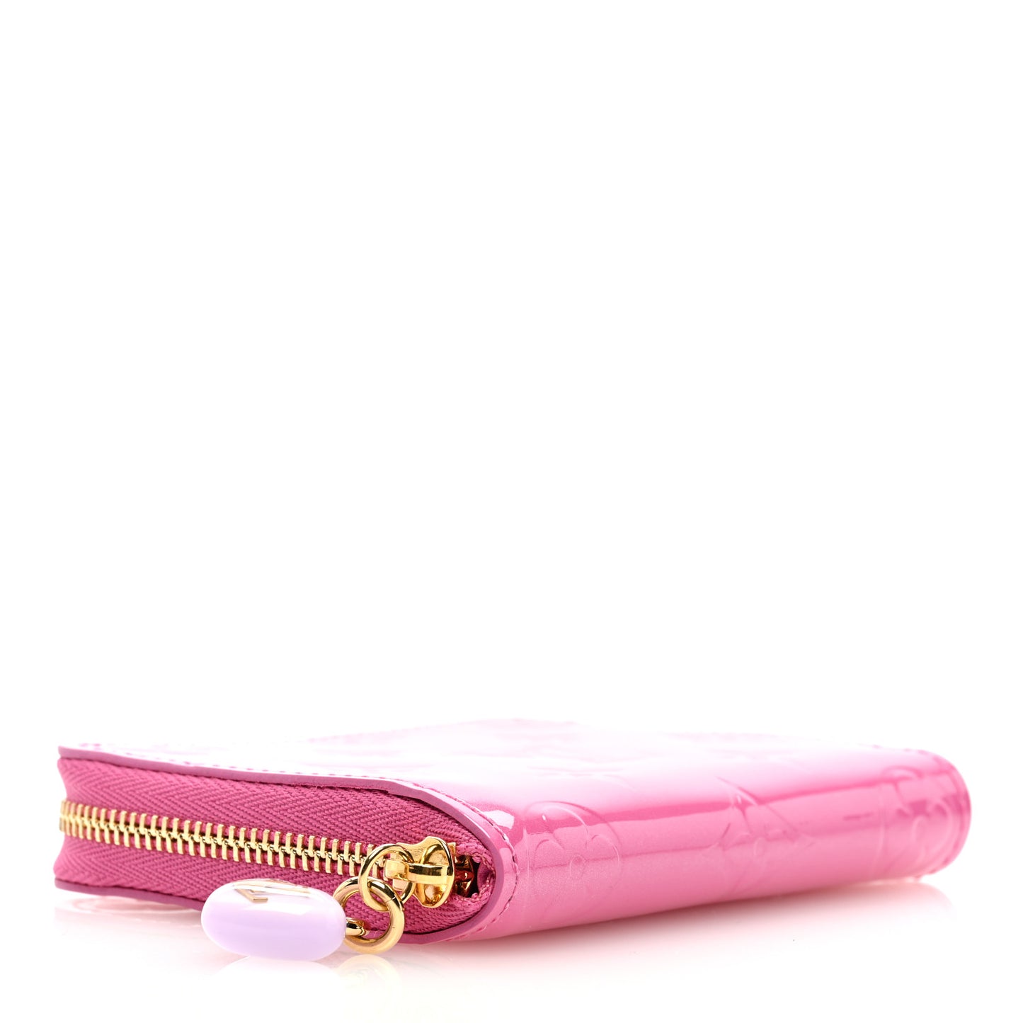 Vernis Enamel Heart Zippy Coin Purse Neon Pink