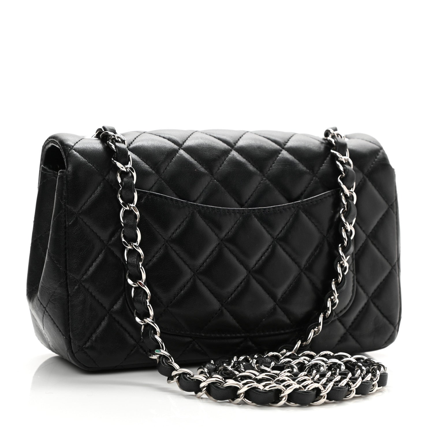 Chanel Lambskin Quilted Mini Rectangular Flap Black 3 of 11