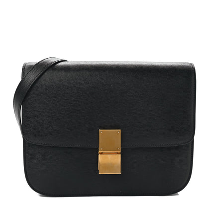 Celine Liege Calfskin Medium Classic Box Flap Bag Black 1 of 10