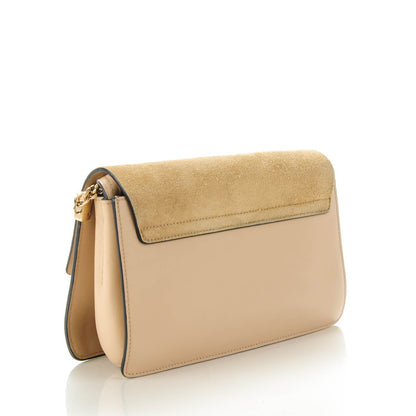 Chloe Suede Calfskin Small Faye Shoulder Bag Pearl Beige 3 of 8