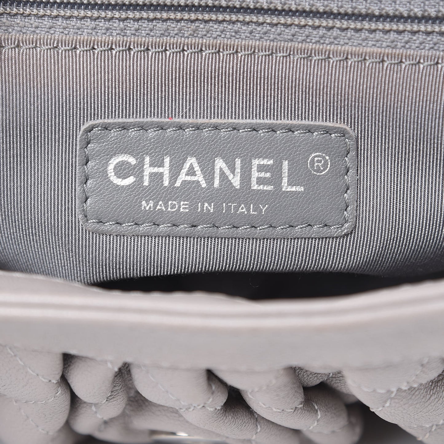 Washed Lambskin Quilted Mini Chain Around Messenger Grey