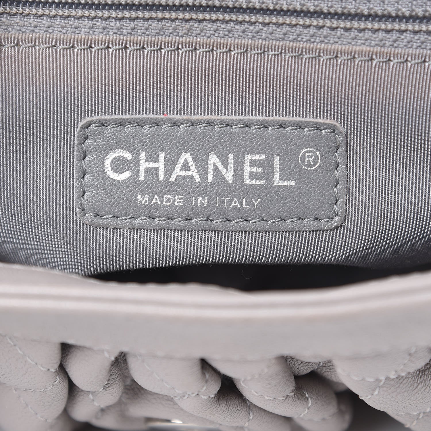 Chanel Washed Lambskin Quilted Mini Chain Around Messenger Grey 6 of 10