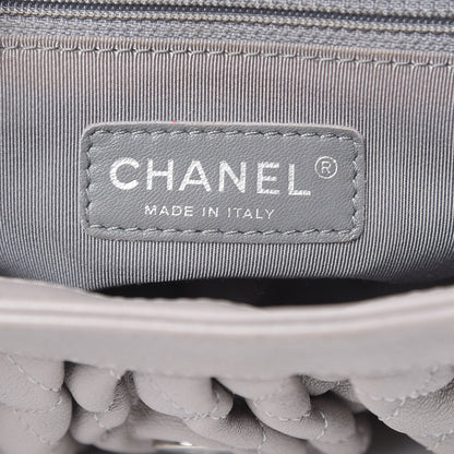 Chanel Washed Lambskin Quilted Mini Chain Around Messenger Grey 6 of 10