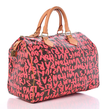 Louis Vuitton Monogram Graffiti Speedy 30 Fuchsia 3 of 12