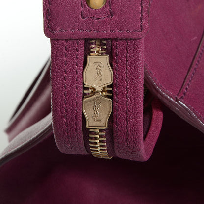 Saint Laurent Sheepskin Medium Cabas ChYc Black Cherry 9 of 10