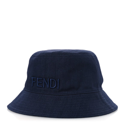 Fendi Denim FF Reversible Bucket Hat M Blue 1 of 16