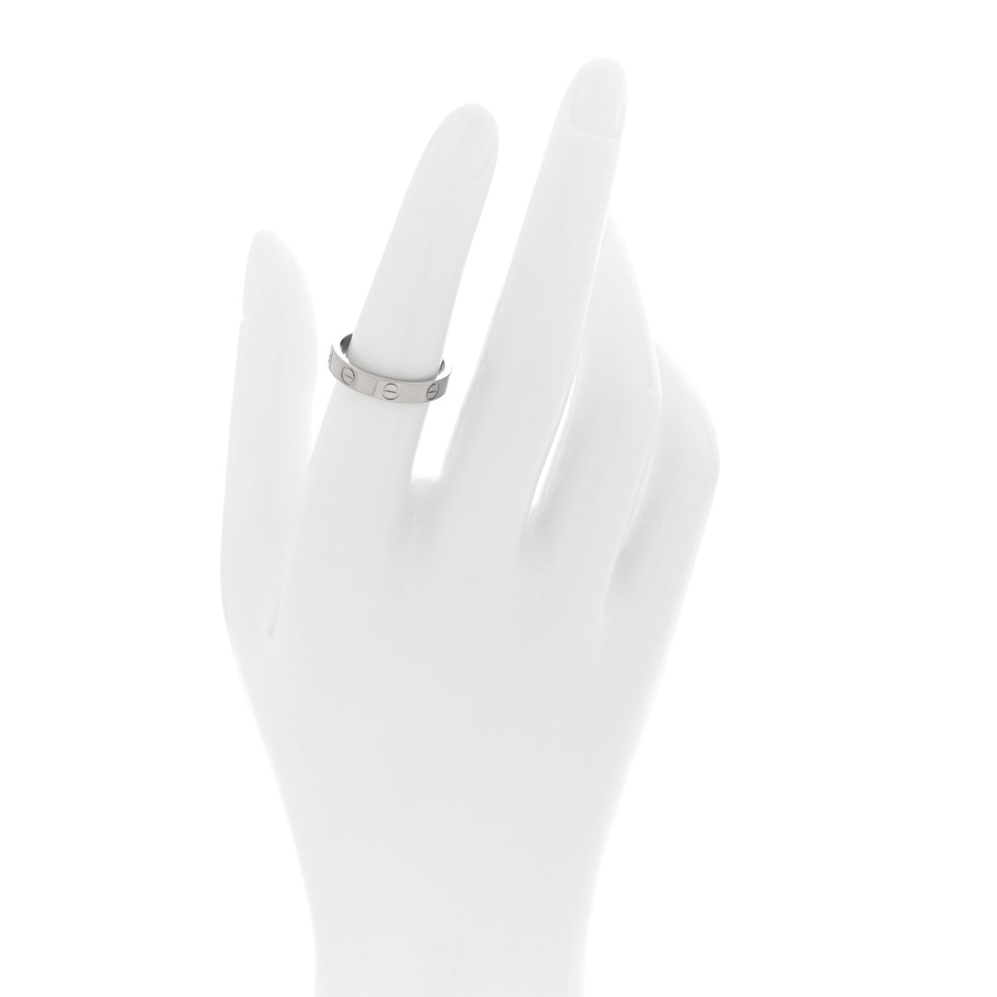 18K White Gold 3.5mm LOVE Wedding Band Ring 52 6