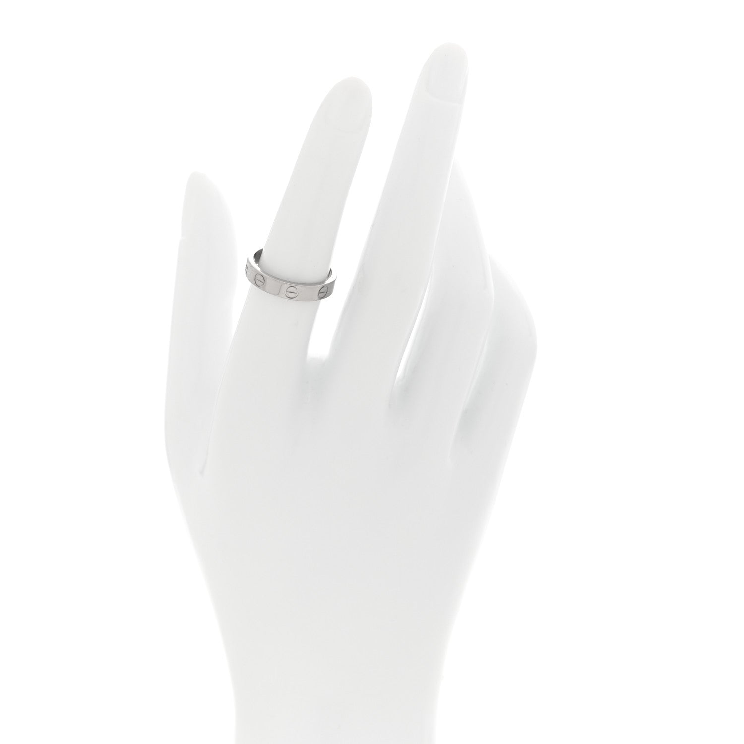 Cartier 18K White Gold 3.5mm LOVE Wedding Band Ring 52 6 2 of 4