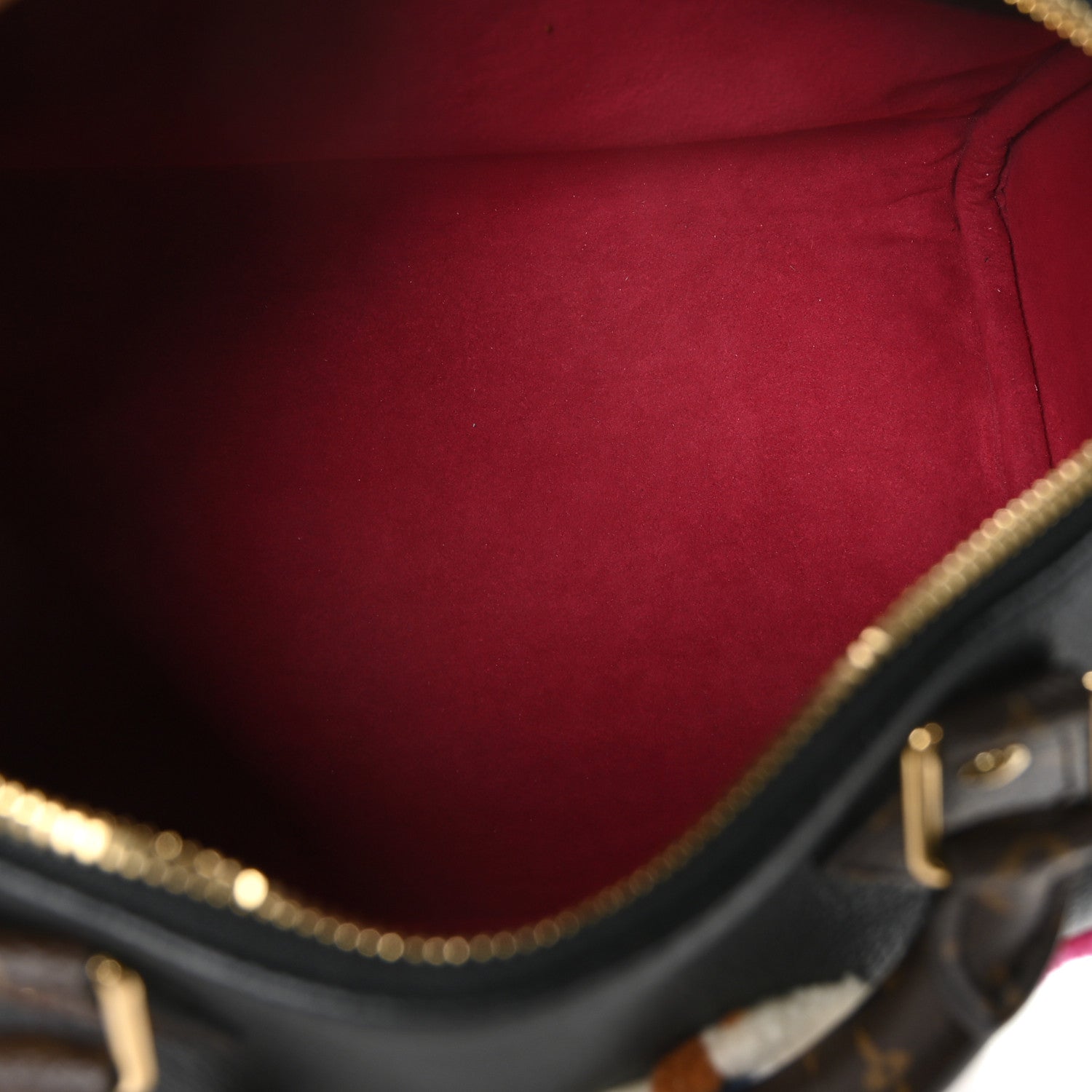 Louis Vuitton Calfskin Monogram Teddy Speedy Bandouliere 30 Black 5 of 8