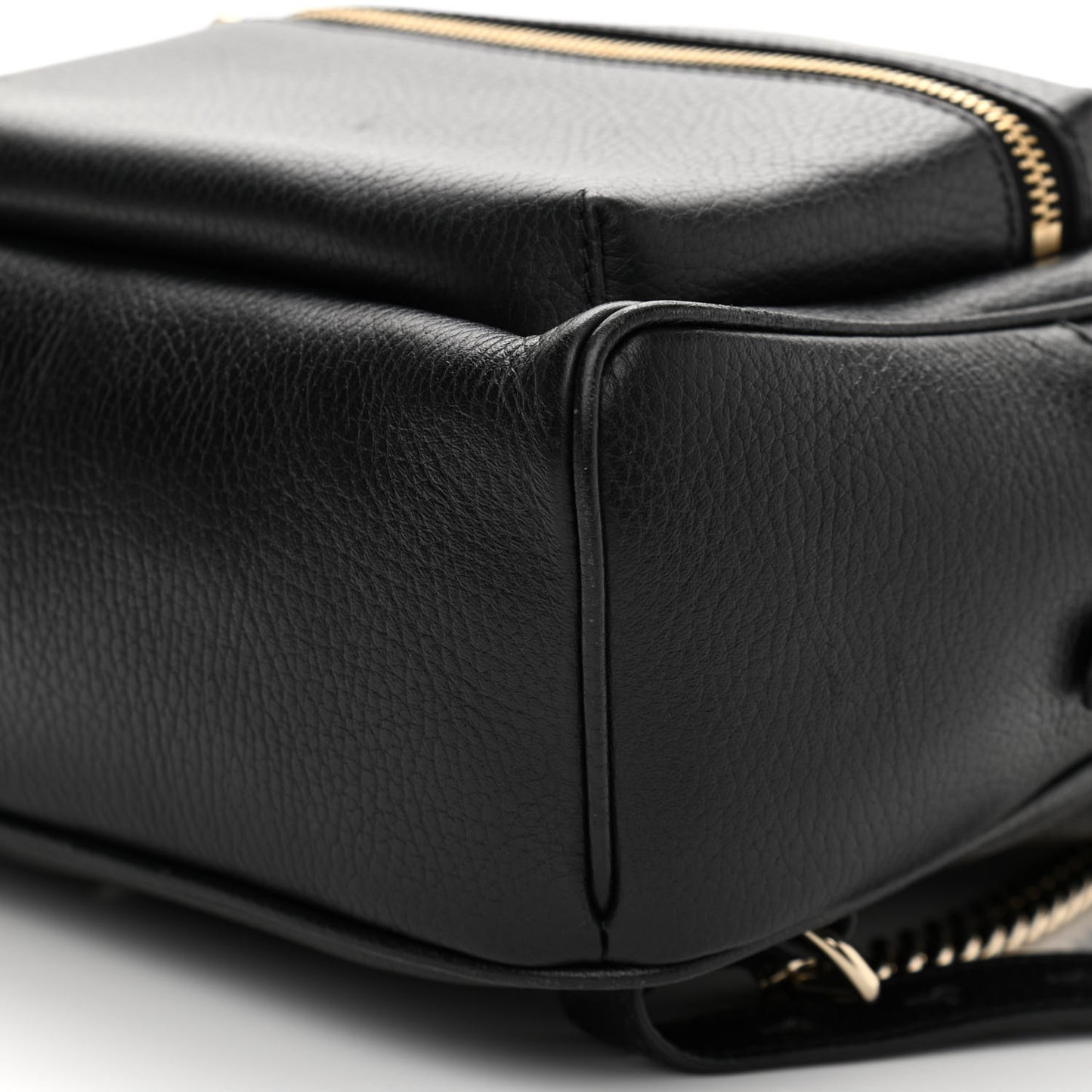 Pebbled Calfskin Soho Chain Backpack Black