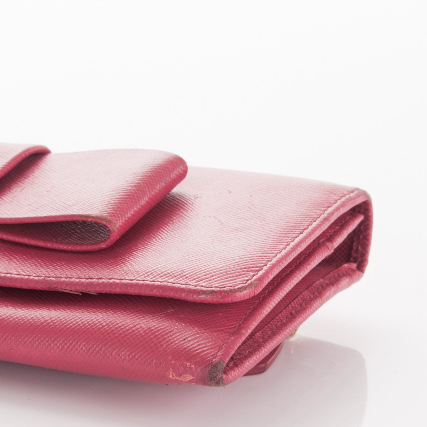Saffiano Bow Continental Wallet Peonia
